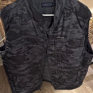 Fish Hippie Camouflage Puffer Vest